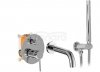 REA - Bateria wannowa podtynkowa z natryskiem LUNGO Chrom + Box